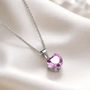 Blush Heart Necklace