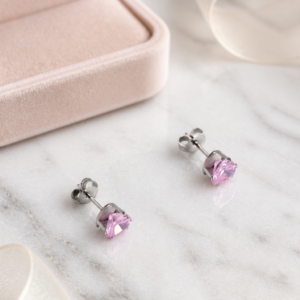 Blush Heart Earrings