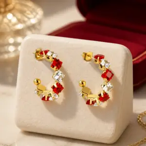 Blazing Red Earrings