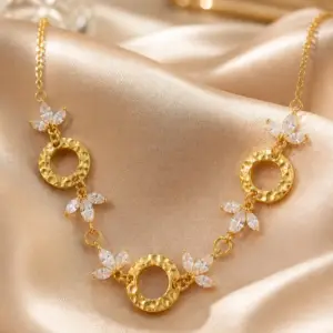 Crystal Leaf Necklace