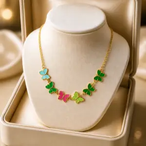 Rainbow Butterfly Necklace