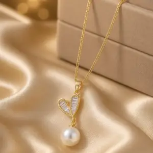 Pearl Heart Necklace