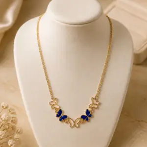 Deep Blue Wings Necklace
