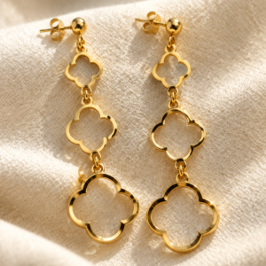 Clover Charm Drop Earrings